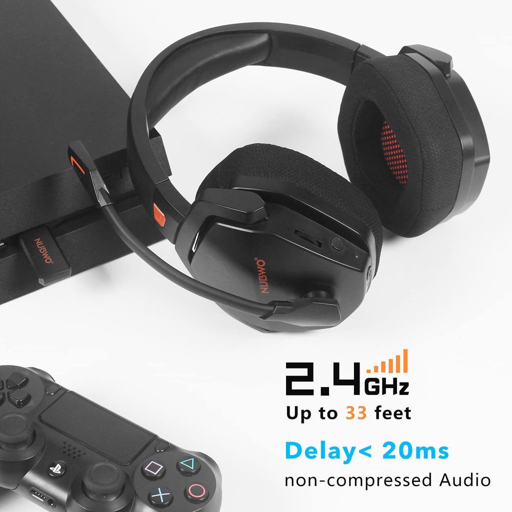 thumbnail image 2 of NUBWO G06 Wireless Gaming Headset – 2.4G & 3.5mm – Over-Ear For PS5, PS4, PC 2 of 3